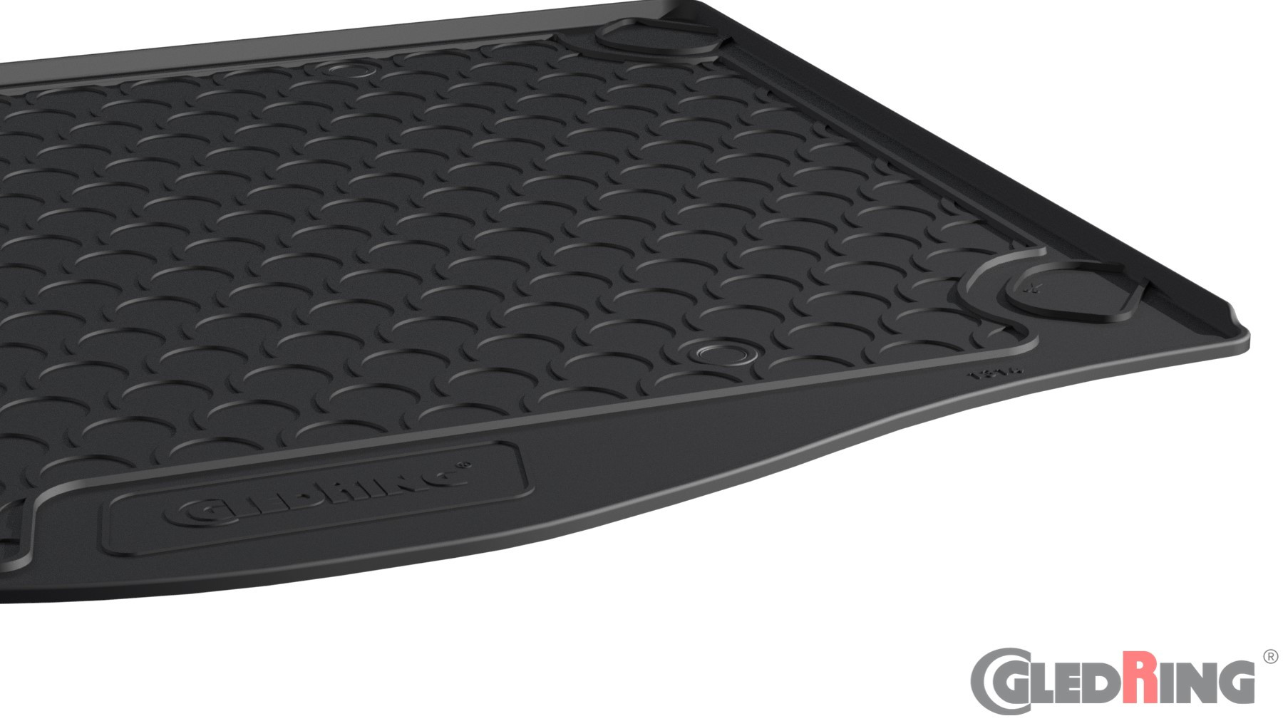 Original Gledring Premium Gummi Kofferraummatte - FORD Focus HB III (mit Reserverad) 2011-2018